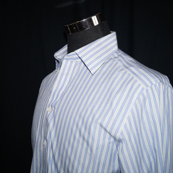 CHARLES TYRWHITT Dress Shirt 16 34 Non Iron Slim - Picture 4 of 6